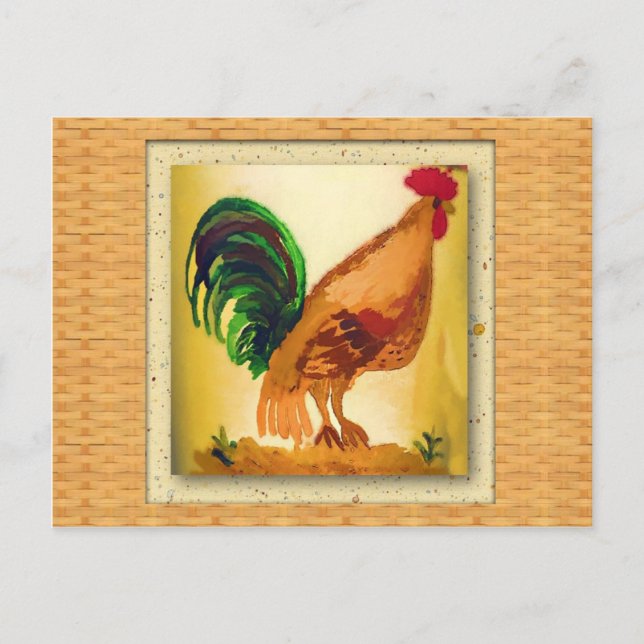 Country Rooster Recipe Card (Front)
