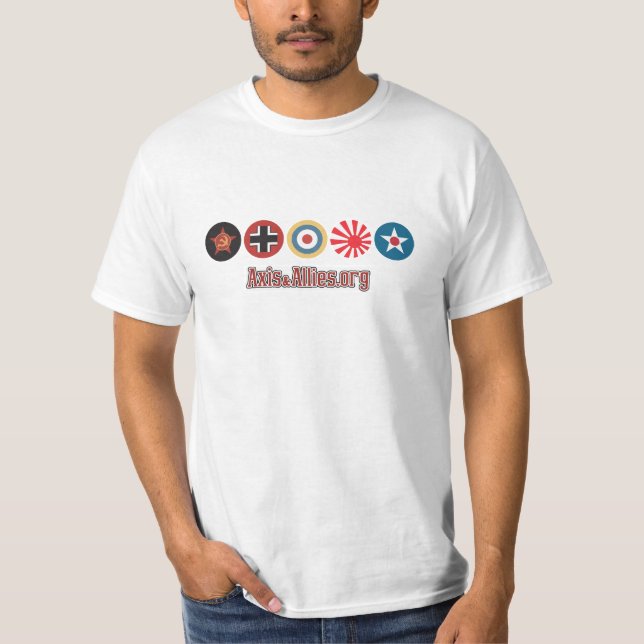 Country Roundels – Axis & Allies.org (men's white) T-Shirt (Front)