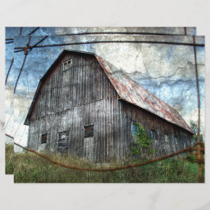 Country Rustic Barn Vintage Texture Decoupage