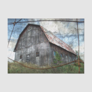 Country Rustic Barn Vintage Texture Decoupage Tissue Paper