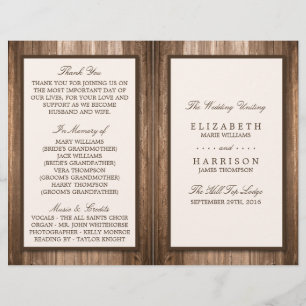 Country Rustic Brown Wood Wedding