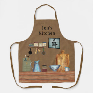 Country Rustic Farmhouse Kitchen Personalised Apron