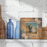 Country Rustic Floral Navy Pink Wood Wall Art<br><div class="desc">Commemorate your wedding day or special union with the Country Rustic Floral Navy Pink Wood Print. Easy breezy personalisation with the editor tool.</div>