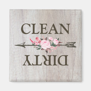 Country Rustic Floral Rose Dishwasher Magnet