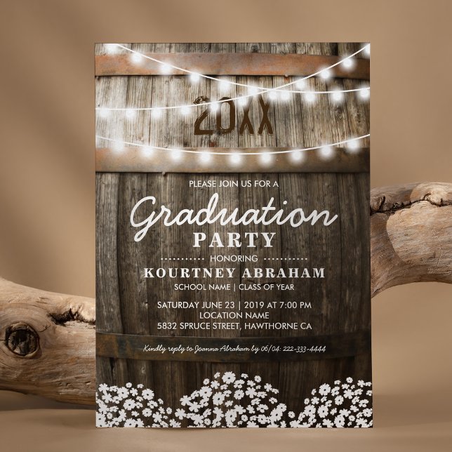 Country Rustic Graduation Party Class of 2026 Invitation (Creator Uploaded)
