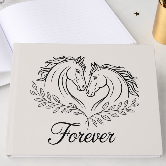 Country Rustic Horse Western Elegant Wedding Guest Book (Creator Uploaded)