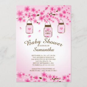 Country Rustic Mason Jars Baby Shower Invitation
