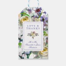 Country Rustic Peony Wedding Gift Tag