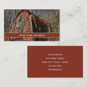 Country Rustic Red Barn Vintage Farmhouse Business Card
