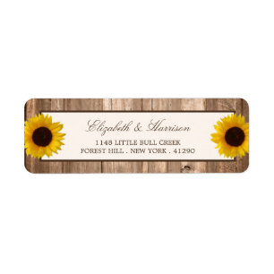 Country Rustic Sunflower & Brown Wood Wedding