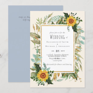 Country Rustic Sunflowers Burgundy Roses Wedding