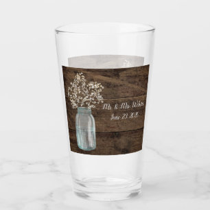 Country Rustic Wedding Drink Dinnerware Glass
