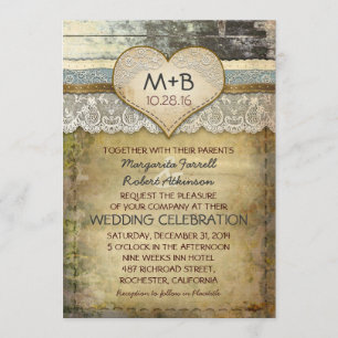 country rustic wedding invitations