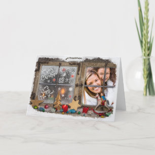 Country Rustic ‎ Wood Christmas Music Photo card