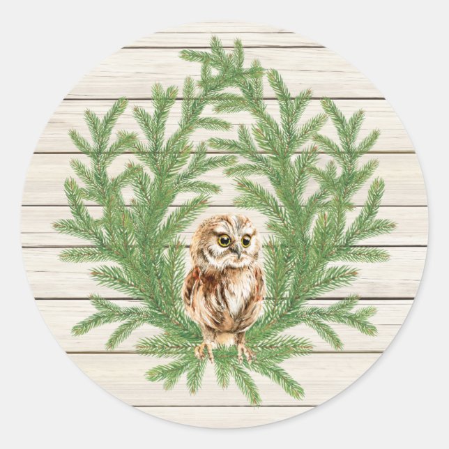 Country Rustic Wood Photo Sticker (Front)