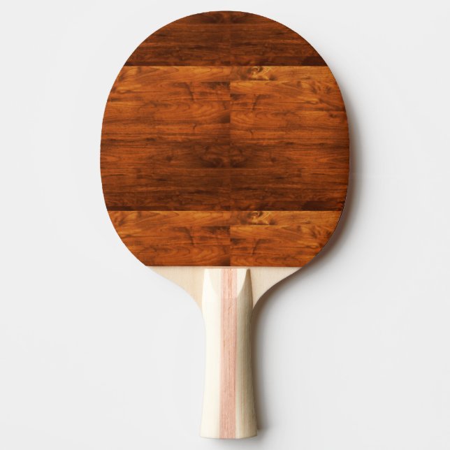 Country rustic wooden textured ping pong paddle (Front)