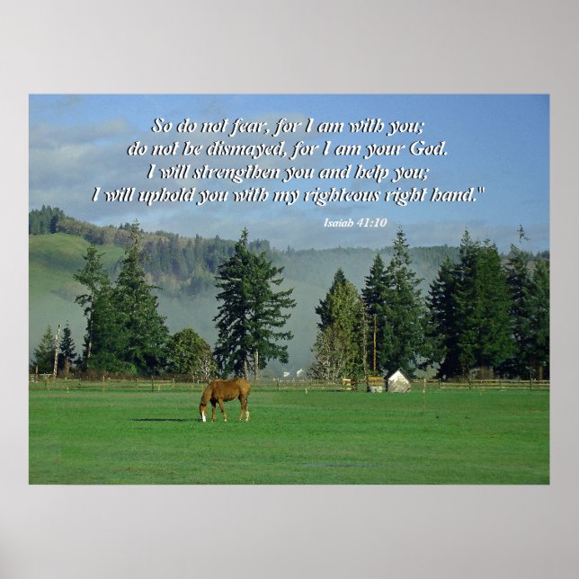 Country Scene Isaiah 41:10 Print (Front)