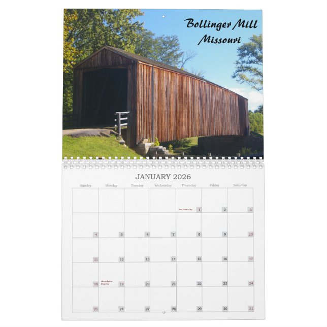 Country Scenes Calendar (Jan 2026)