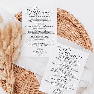 Country Script Wedding Itinerary Hotel Bag  Programme