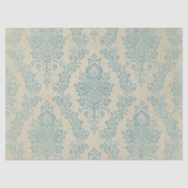 Country Shabby Chic Damask Tissue Paper (Front)