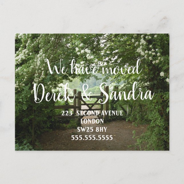 Country side view Change of address moved home Announcement Postcard (Front)