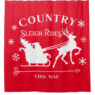 Country Sleigh Rides Shower Curtain