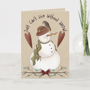 Country Snowman Christmas Cards