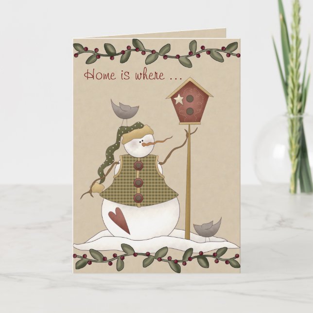 Country Snowman Christmas Cards (Front)