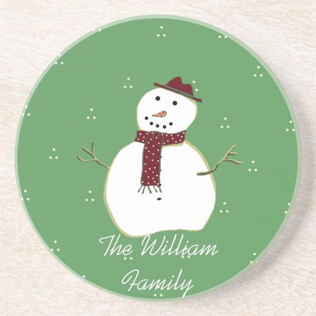 Country Snowman Coaster (Front)
