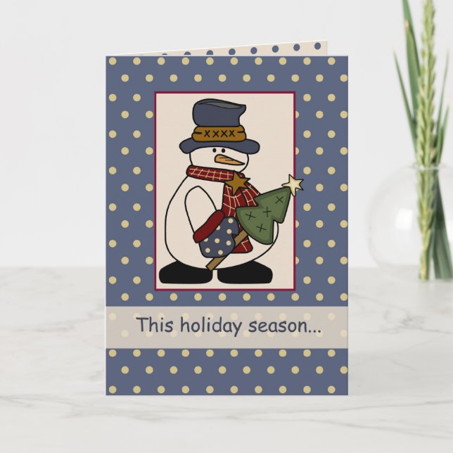 Country Snowman Holiday Tree (Front)