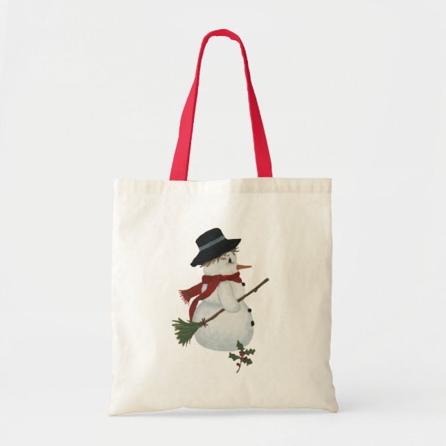 Country Snowman Tote Bag (Front)