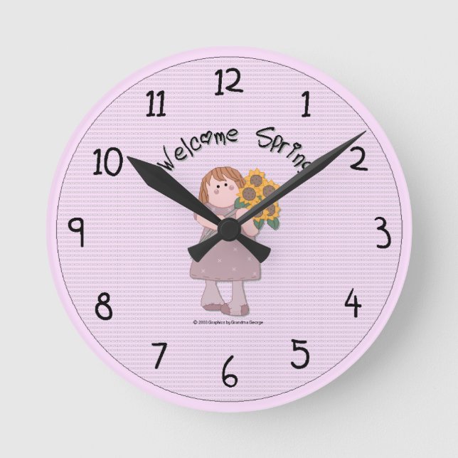 Country Spring Wall Clock (Front)