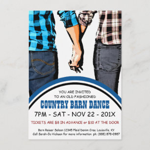 Country Square Dance Advertisement Invitation