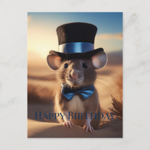 Country Squire Mouse Happy birthday Postcard