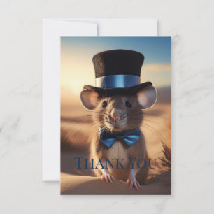 Country Squire Mouse Happy birthday Thank you Card