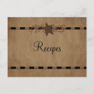 Country Star Recipe Card