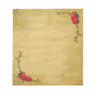 Country Strawberries Notepad