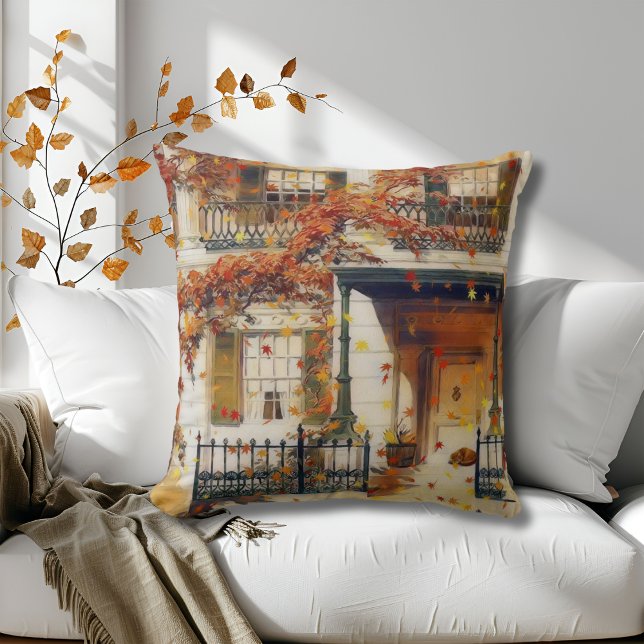 Country Style Autumn House Cushion (Creator Uploaded)