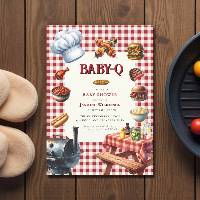 Country Style Baby-Q Shower Invitation (Creator Uploaded)