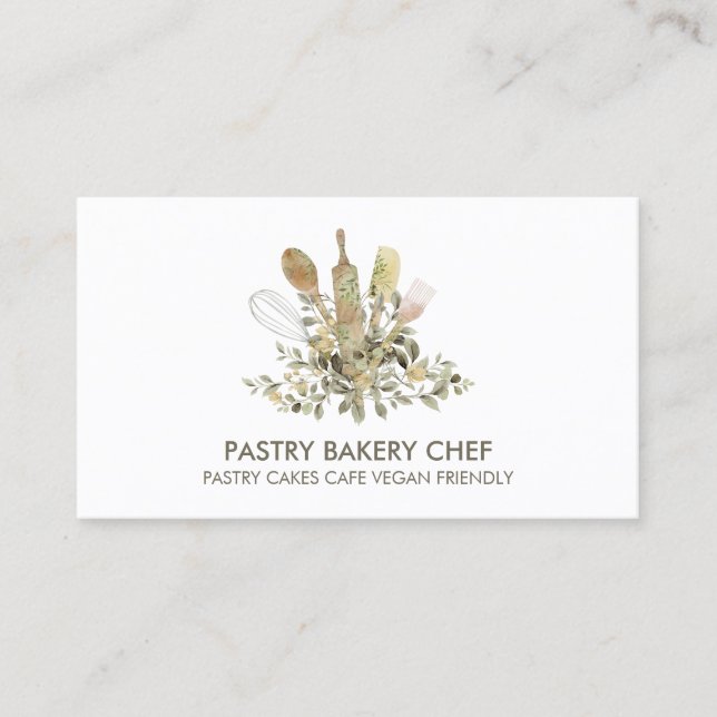 Country Style Bakery Chef Business Card (Front)
