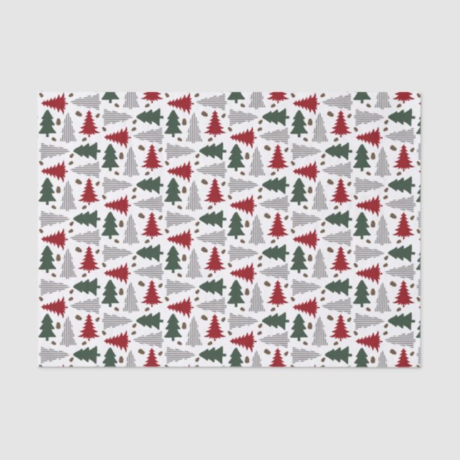 Country Style Christmas Trees  Tissue Paper (Front)