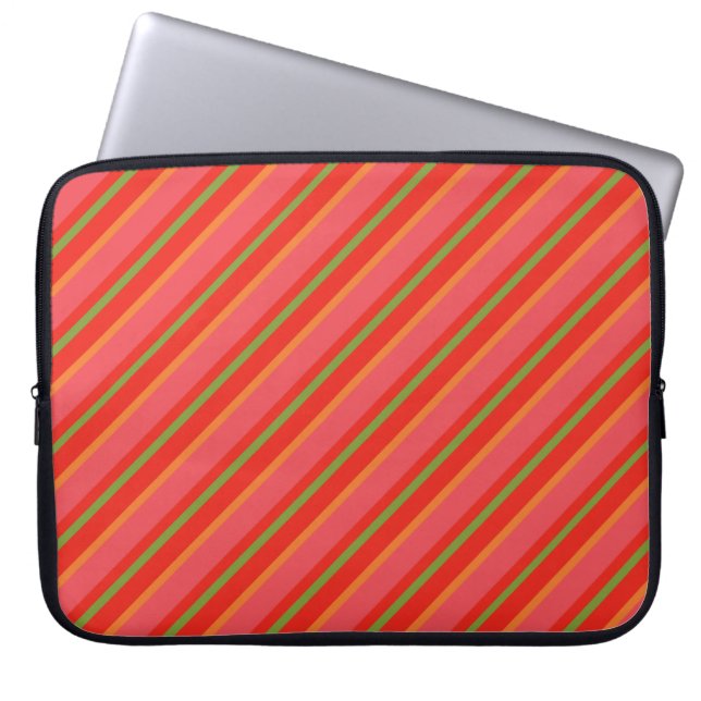 Country-style Green Check Gingham Laptop Sleeve (Front)