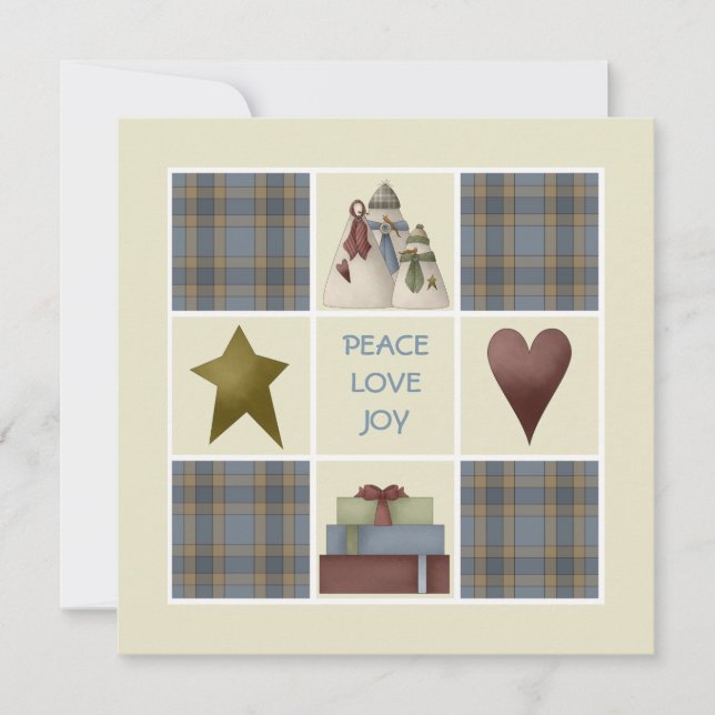 Country Style Holiday Party Invitations (Front)