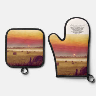 Country Style Oven Mitt & Pot Holder Set