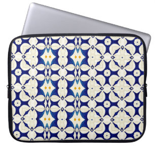 Country Style Pillow in cream and blue Laptop Sleeve