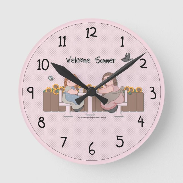Country Summer Wall Clock (Front)