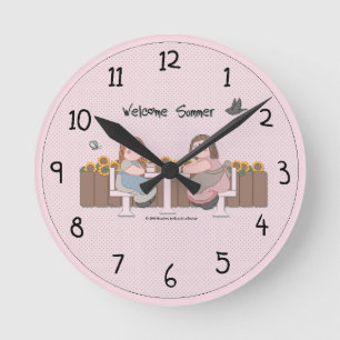 Country Summer Wall Clock