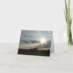 'Country Sunburst' thank you photo notecard
