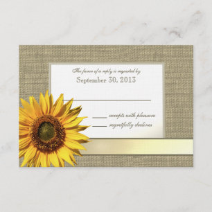 Country Sunflower and Burlap Look Response