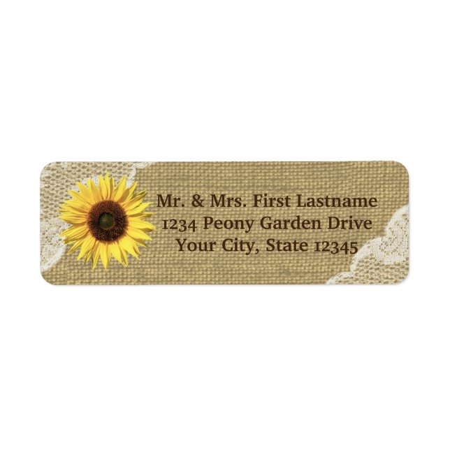 Country Sunflower and Lace (Front)